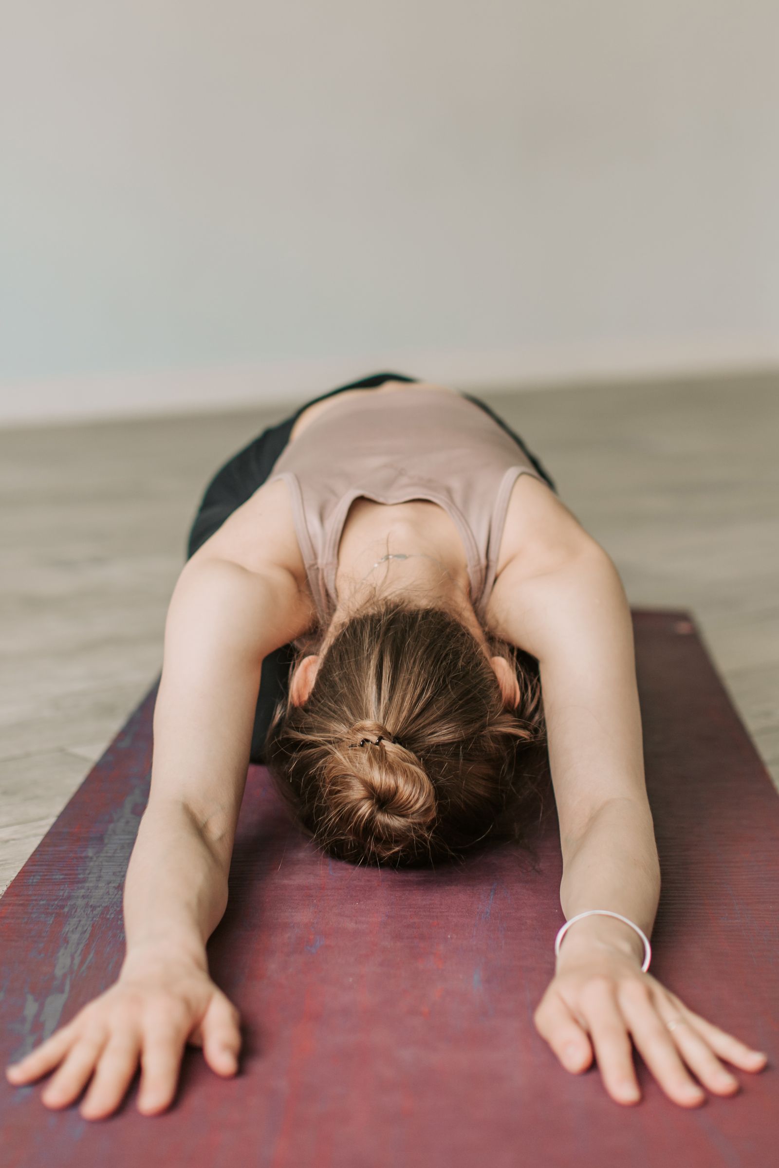 A gentle somatic yoga forward fold that calms the nervous system