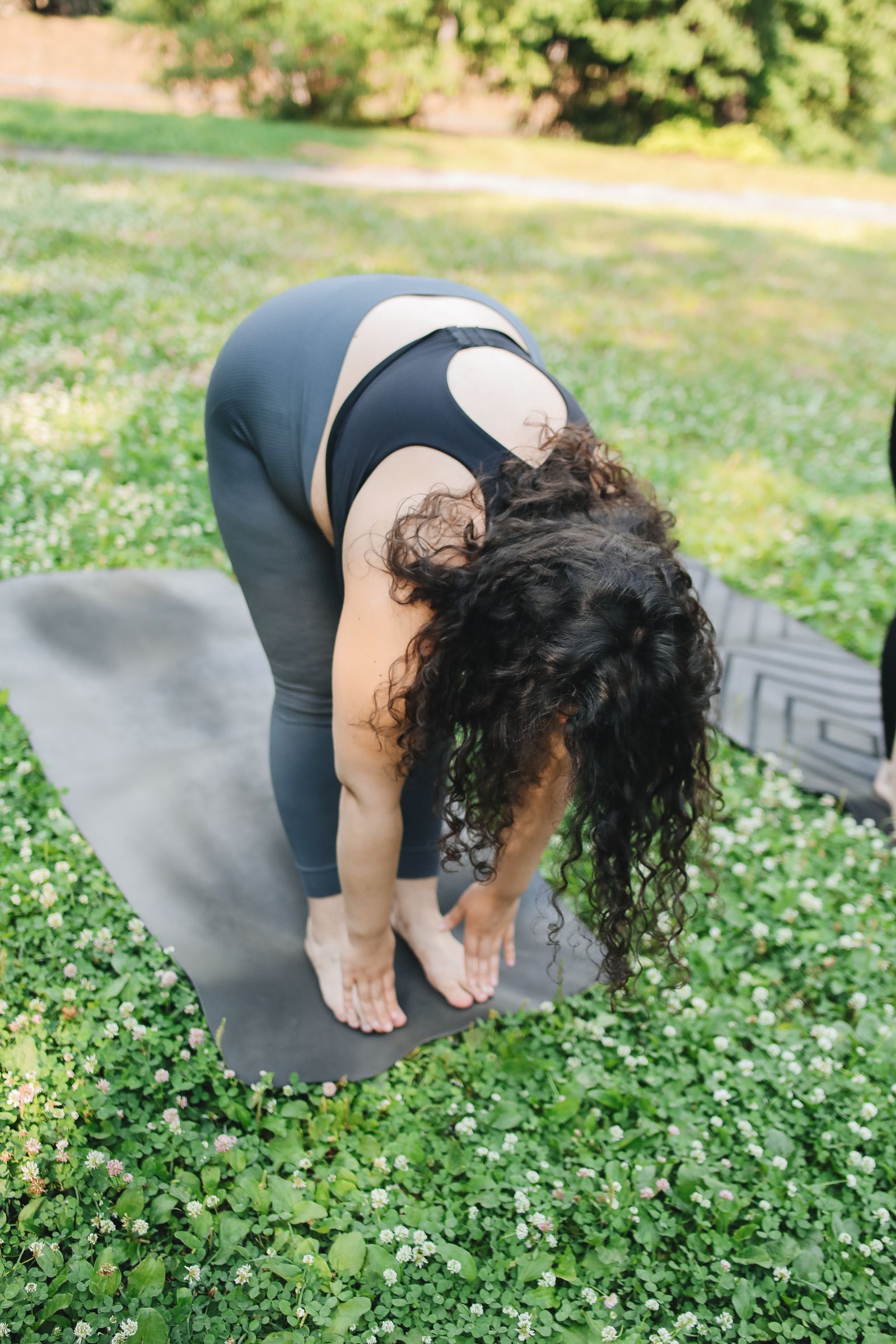 A deep forward fold, a key yoga for flexibility pose
