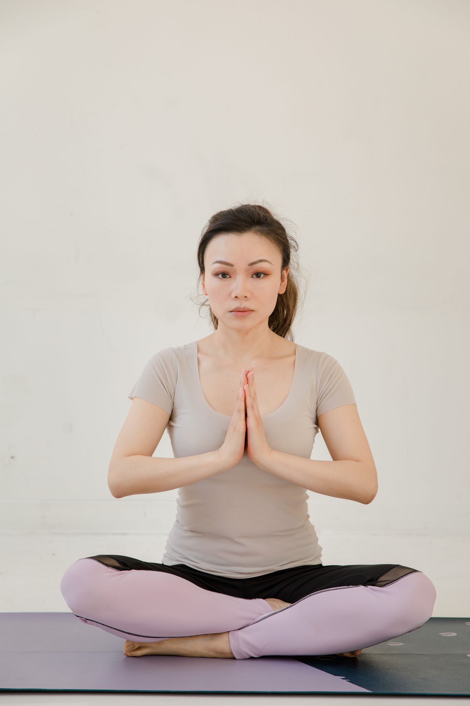 A student during a yoga teacher training in Rishikesh