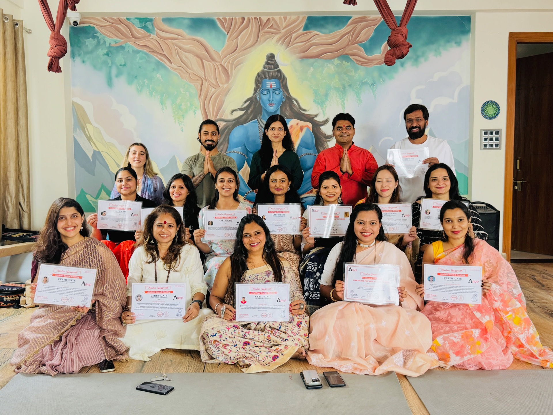 Yoga Teacher Training Graduation Ceremony at Rudra Yoga Ashram Rishikesh
